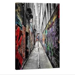 Abstract Graffiti Canvas Wall Art Banksy Wall Art 24X36 IN