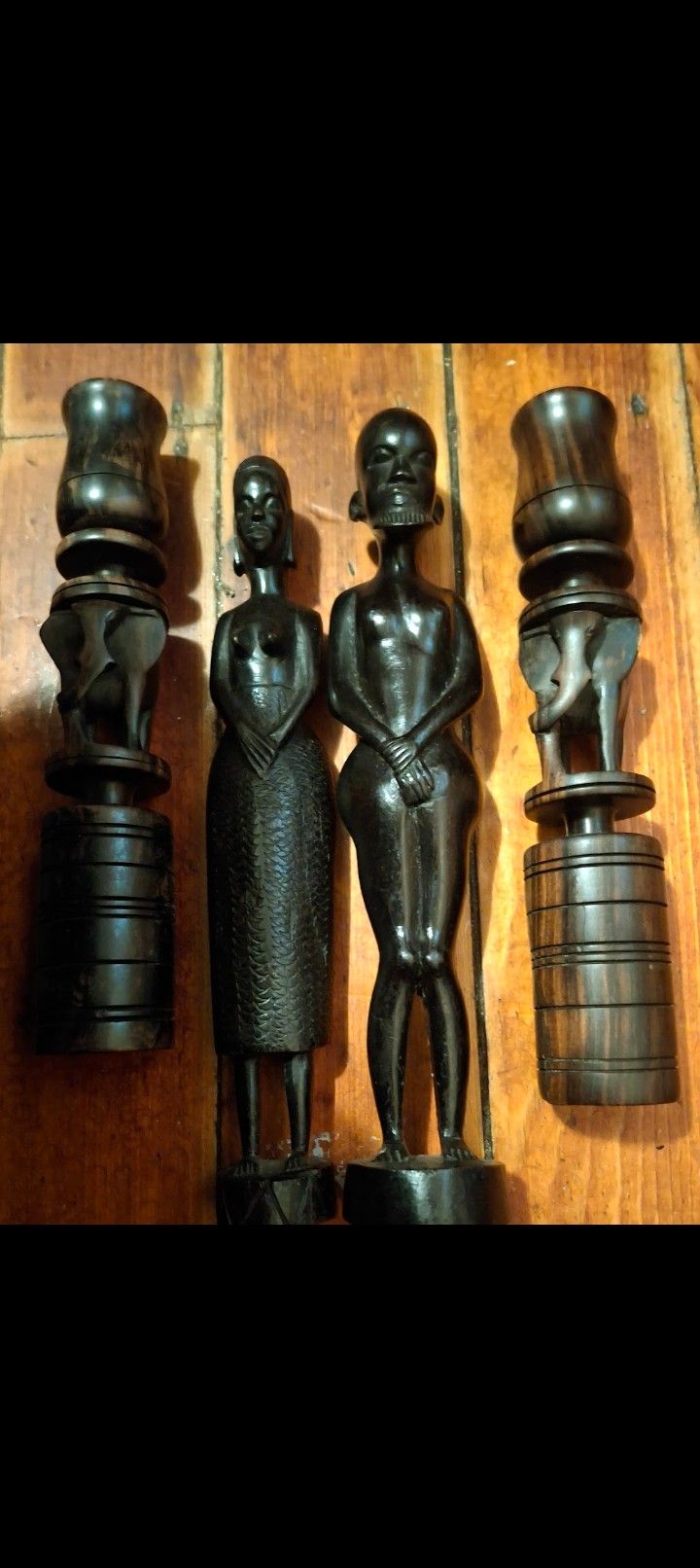 HAND CRAFTED WOODEN AFRICAN FIGURINES***ORIGINAL**** WILL GO FAST!!!