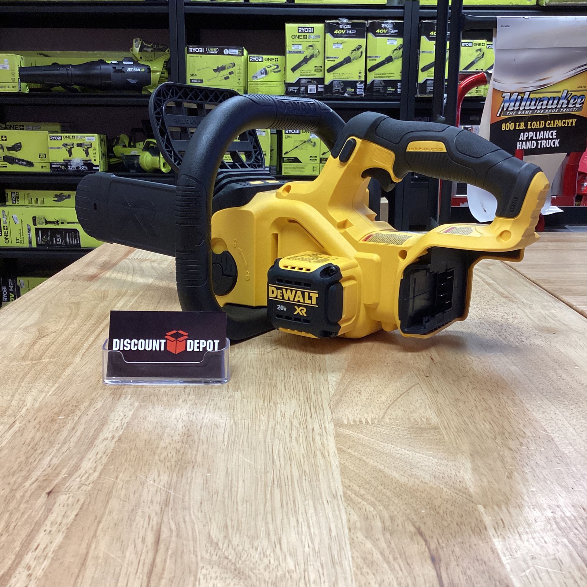 Dewalt 20V MAX 12in. Brushless Battery Powered Chainsaw, Tool Only 