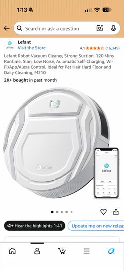 Lefant M210 Robot Vacuum Cleaner