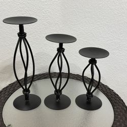 Set Of Three Candle Holders