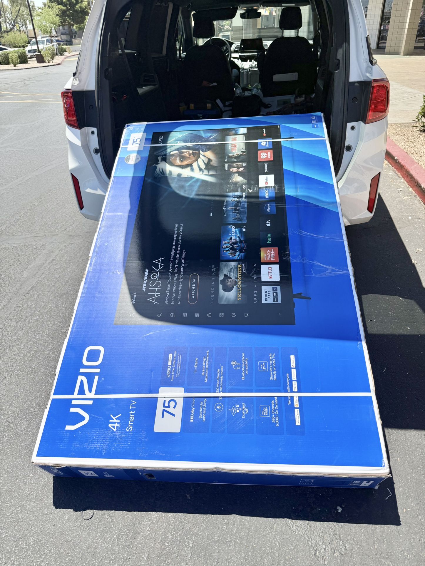 TV 75 Vizio smart 4K HDTV inbox six month warranty free delivery $55 down on Financing
