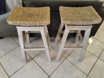 Two Swivel Stools 30" high