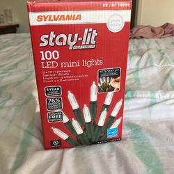 100 LED Mini Lights Pure White Never Used Original Pack Indoor Outdoor Any Occasion