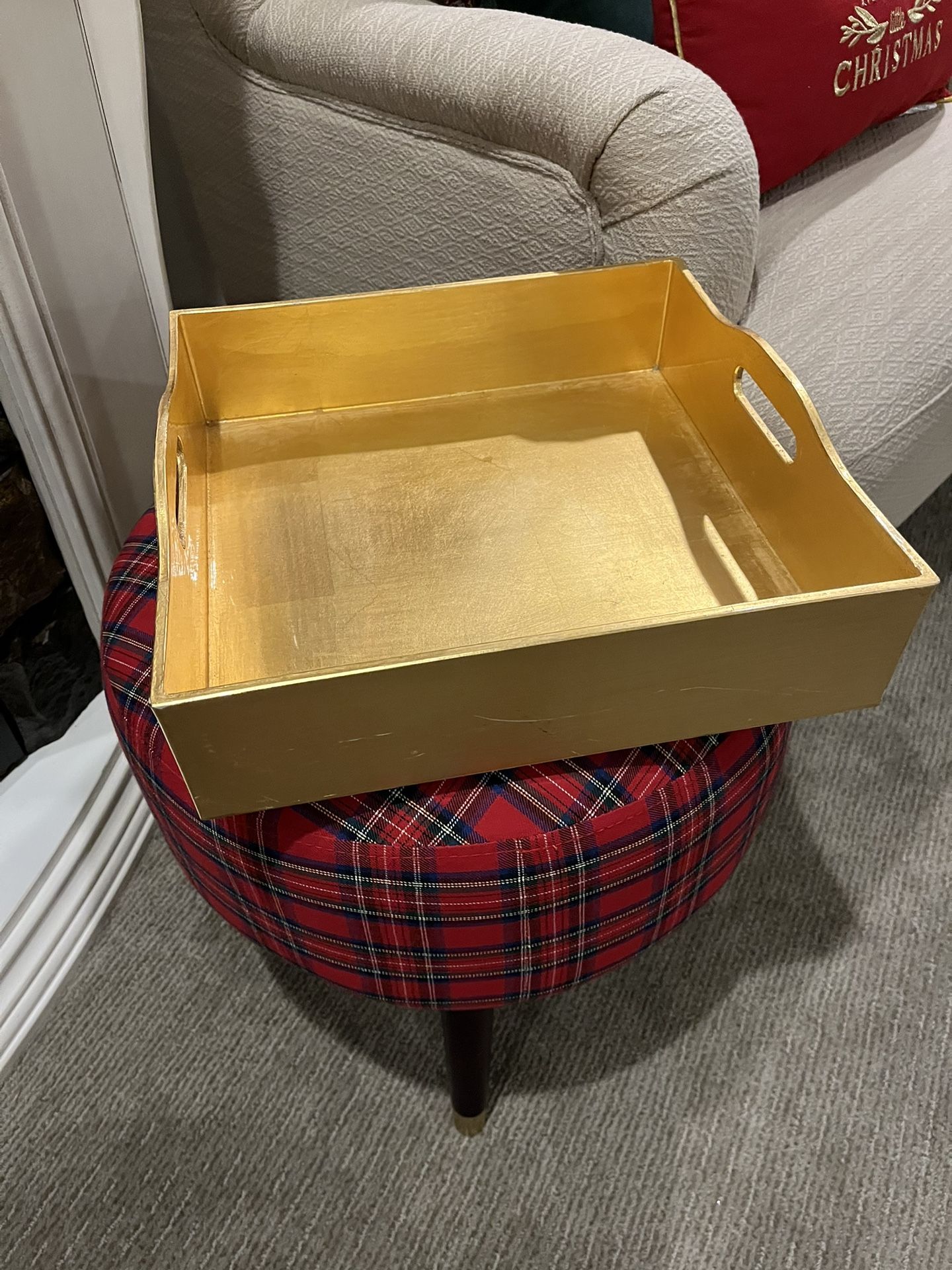 Gold Handled Serving Tray