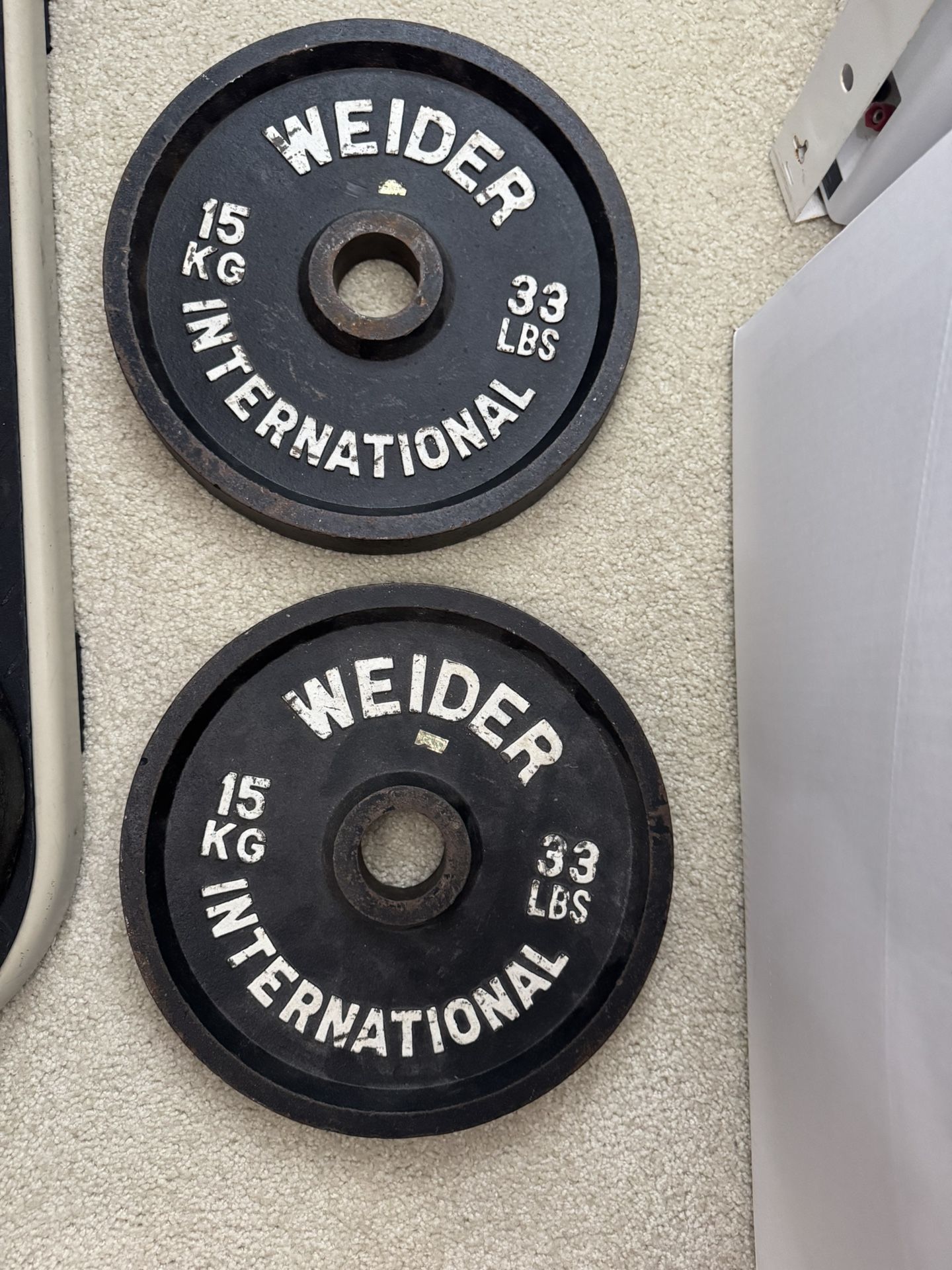 Two Barbell Plates 33lbs