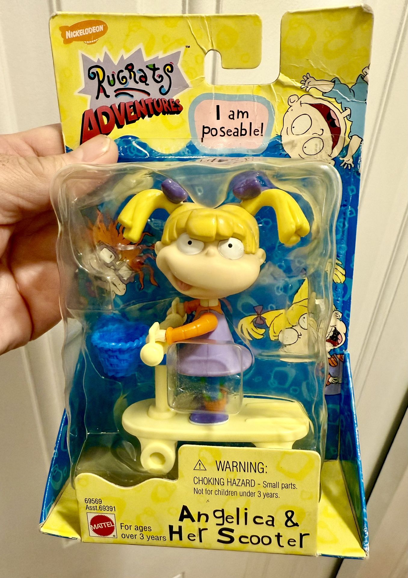 MATTEL I AM POSEABLE Rugrats Adventures Angelica And Her Scooter 1999 figure