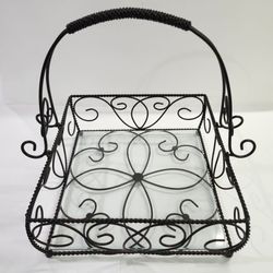 Southern Living at Home Jamestown Centerpiece #40641 Iron Basket Decor Holiday