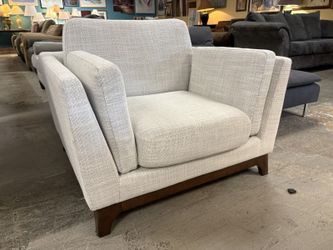 ARTICLE Ceni Chalk Grey Fabric Lounge Chair