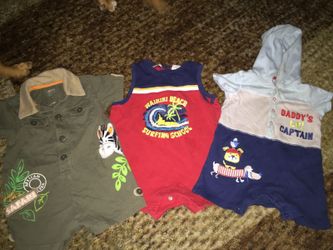 Size 12 mon boy rompers