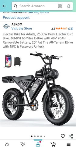 ASKGO 2500W Fat Tire Electric Dirt Bike