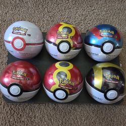 Pokemon Pokeball Tins Costco Exclusive Lot Of 6