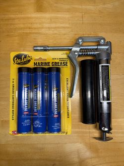 Sta-Lube Marine Grease Refills and Pittsburgh Mini Grease Gun