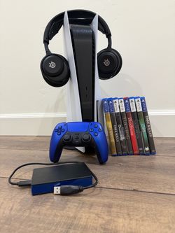 PS5 Disc Console Bundle with Games and Accessories