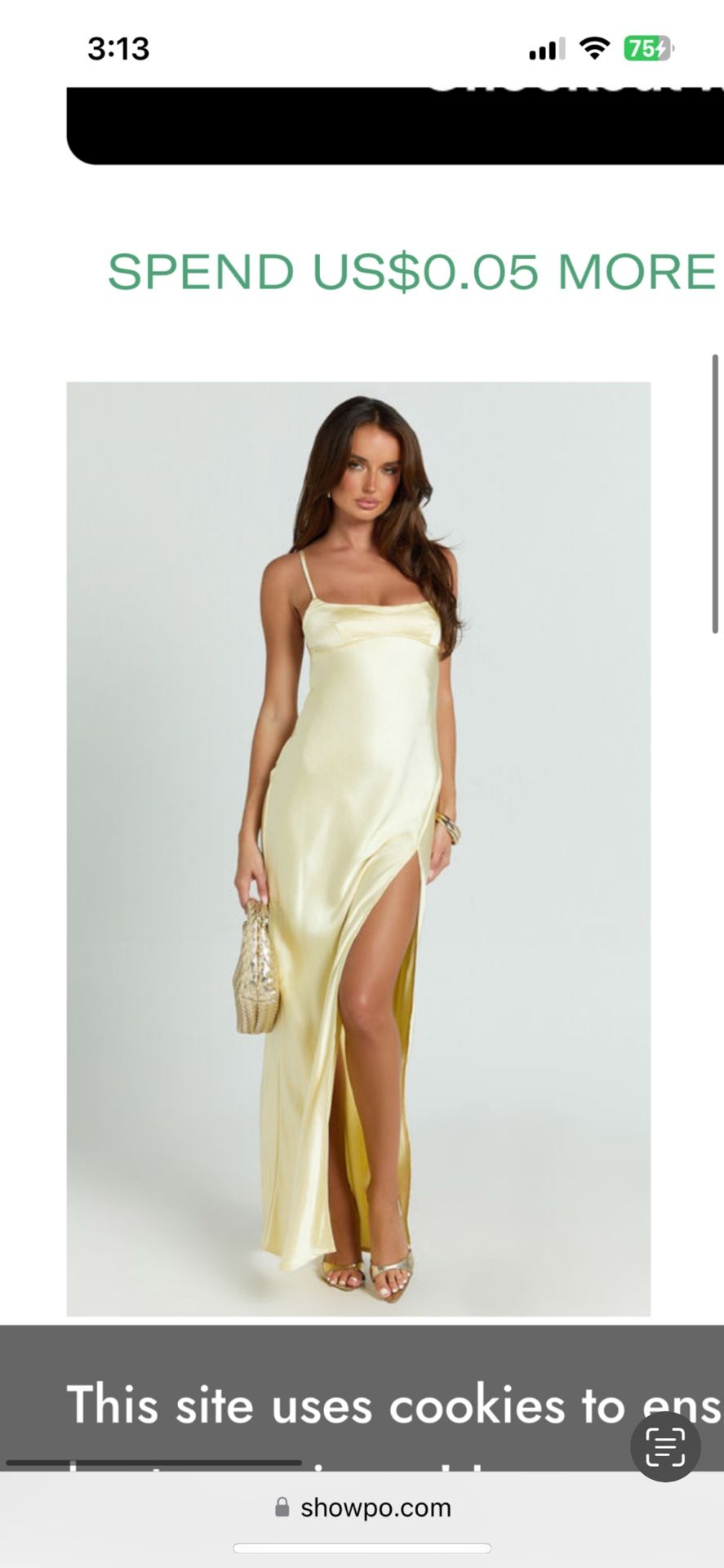 yellow satin dress size 6