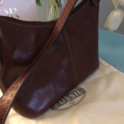 Fossil Brown Leather Bag