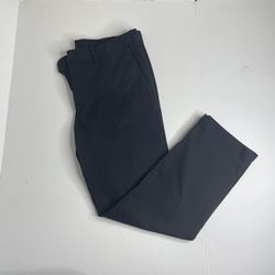 Nautica Mens Black Flat Front Pants Size 36 X 30
