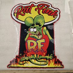 Retro Rat Fink Hotrod Gasser Car Culture Steel Metal Sign 