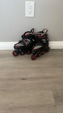 Black and Red Inline Roller Skates