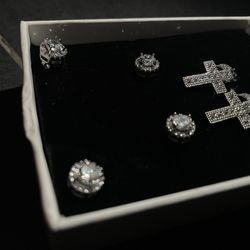 2ct/1ct Mossianite Earrings test approved