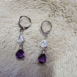 White Gold Plated Earings 