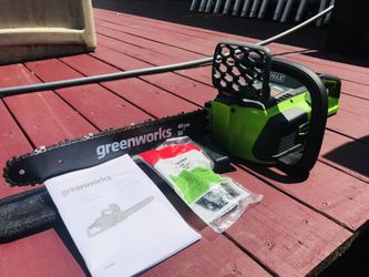 Greenworks 16” Bar 40Volt Battery Powered Chainsaw