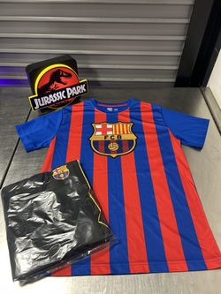 NEW FC BARCELONA MEN JERSEY SOCCER FOOTBALL SPORTSWEAR TSHIRT Medium