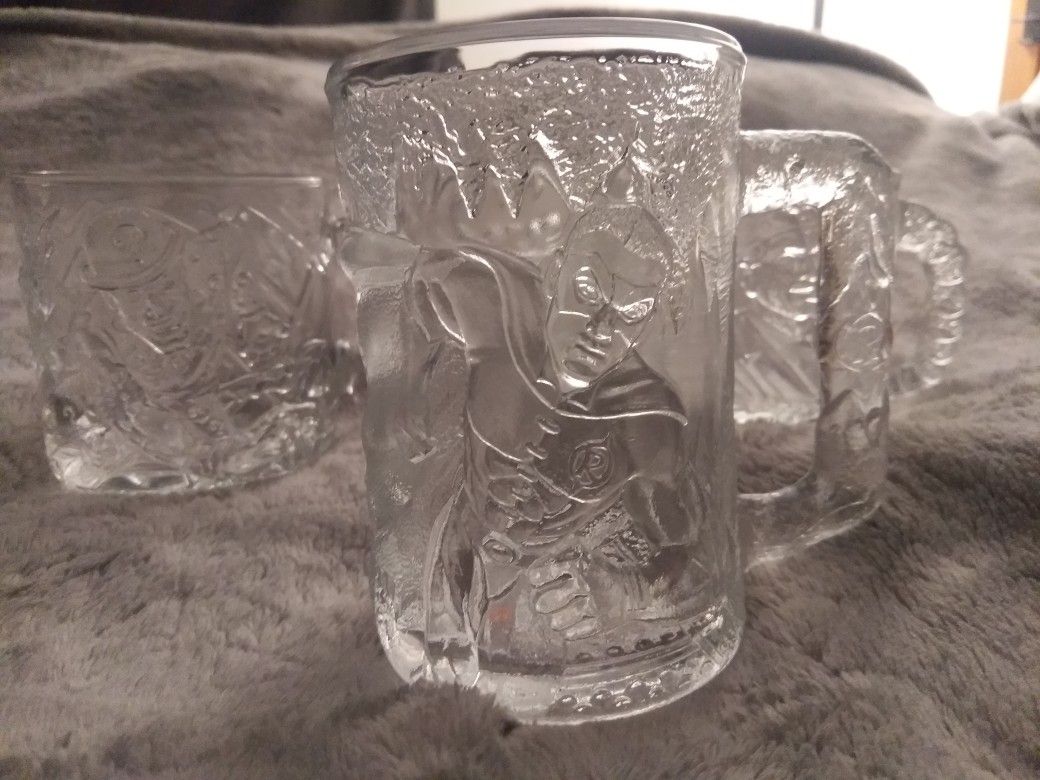 Vintage 1995 Batman Forever Collector Mugs