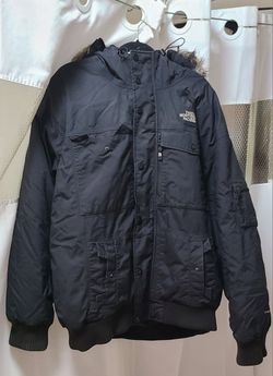 Vintage The North Face Men's Black Full Zip Down Hyvent Coat Fur Parka Size XXL