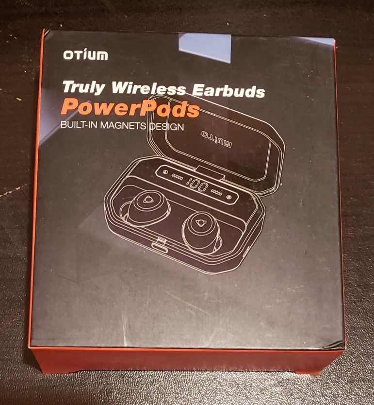 Otium Wireless Earbuds Bluetooth 5.0 Headphones with Digital Intelligence LED.