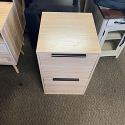 Wooden File Cabinet with 2 Drawers, Letter Size Wooden Office Filing Cabinets, Small Vertical File Cabinet for Home Office, Living Room, Beige,