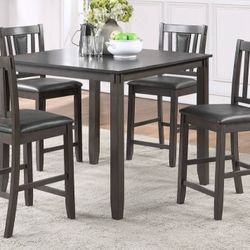 Brand New Grey 5pc Counter Height Dining Table Set