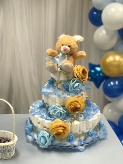 Diaper cake for baby shower