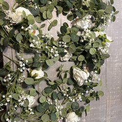 Greenery With Baby’s Breath And White roses