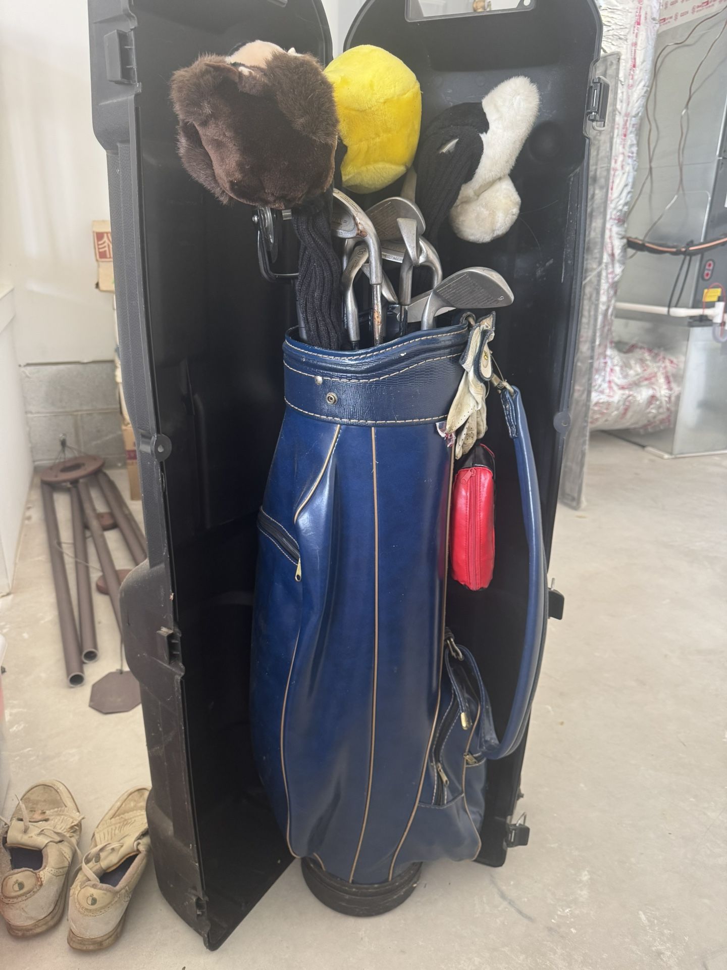 Golf Clubs With Leather Bag