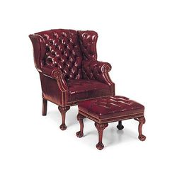 Antique Reynolds 35" Wide Tufted Full Grain Leather Wingback Chair ( $1,000) Cash or Trade (Let's trade)