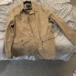 Banana Republic Khaki Luxe Twill Utility Blazer 
