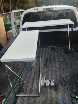 White lacquer table and desk