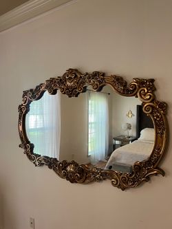 Gold large mirror