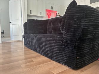 Black couch sofa
