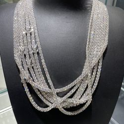 VVS Moissanite Lab Tennis chains 4mm 22 inch PASS DIAMOND TESTER