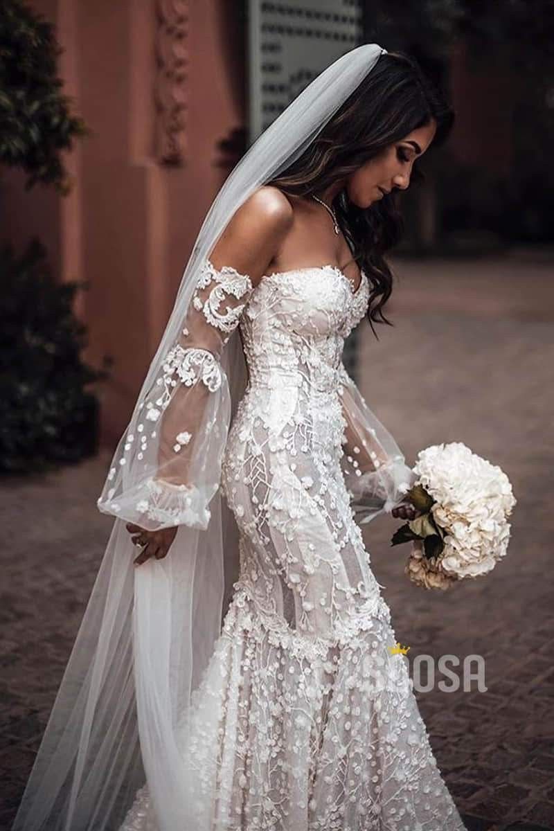 New Wedding Dress Boho Romantic Mermaid Style