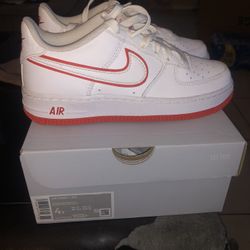 Air Force 1 White Orange Size 4y