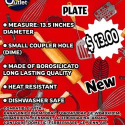MICROWEAVE PLATE COMPATIBLE PANASONIC-GE-TOSIBA-AND MORE