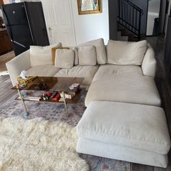 White Washable Sectional 