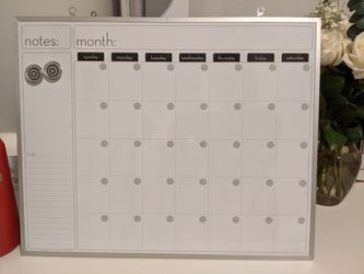 Dry Erase Calendar Board
