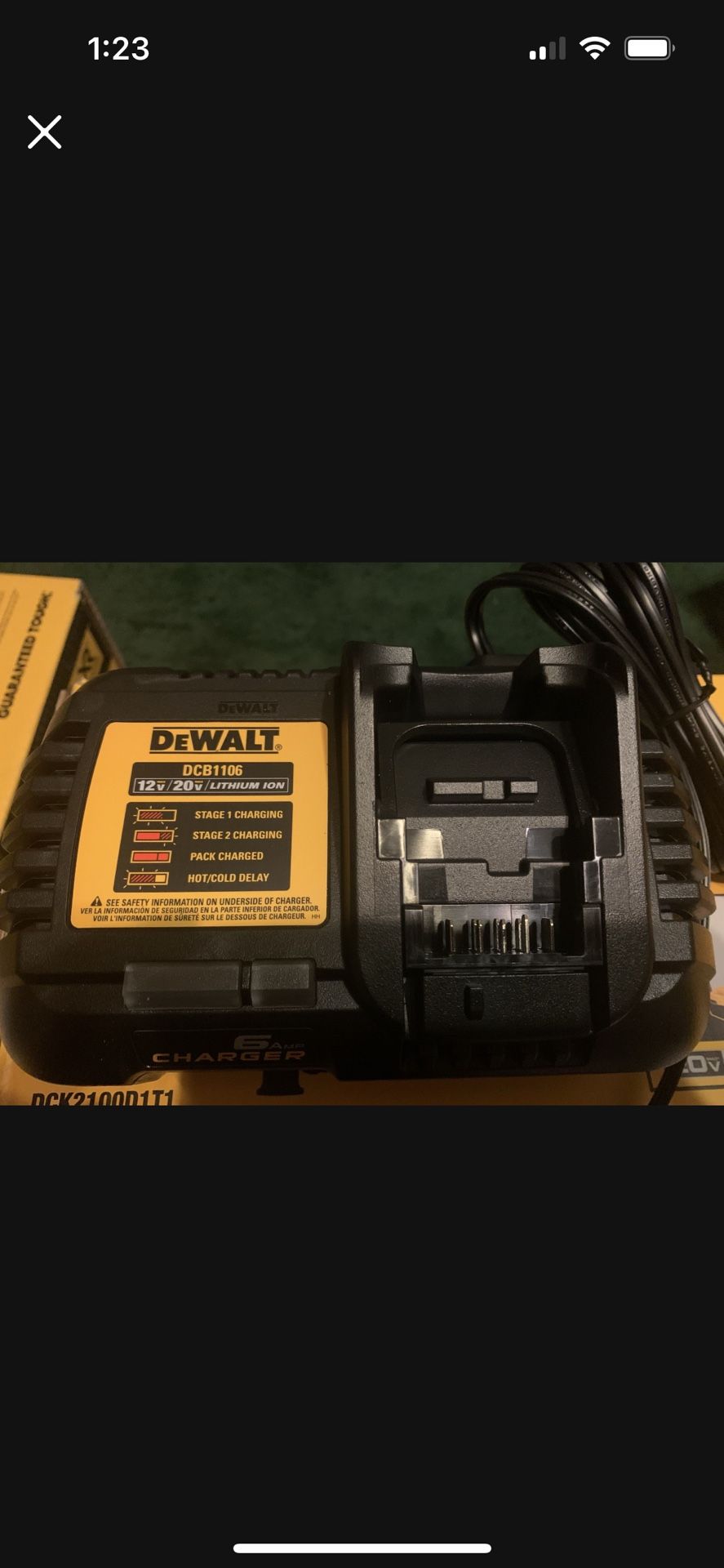 New DeWalt 12v 20v Charger model # DCB1106 Rapid Charger