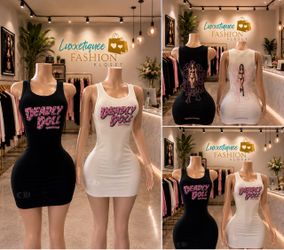 Brand New Deadly Doll Chrome heart dress