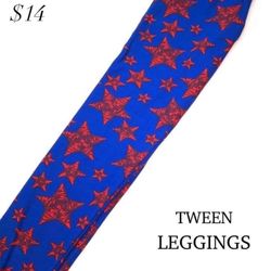 TWEEN Size Lularoe 4th Of July Leggings