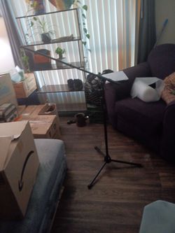 Tonormic acoustic panel set. Still in plastic. And mic stand.